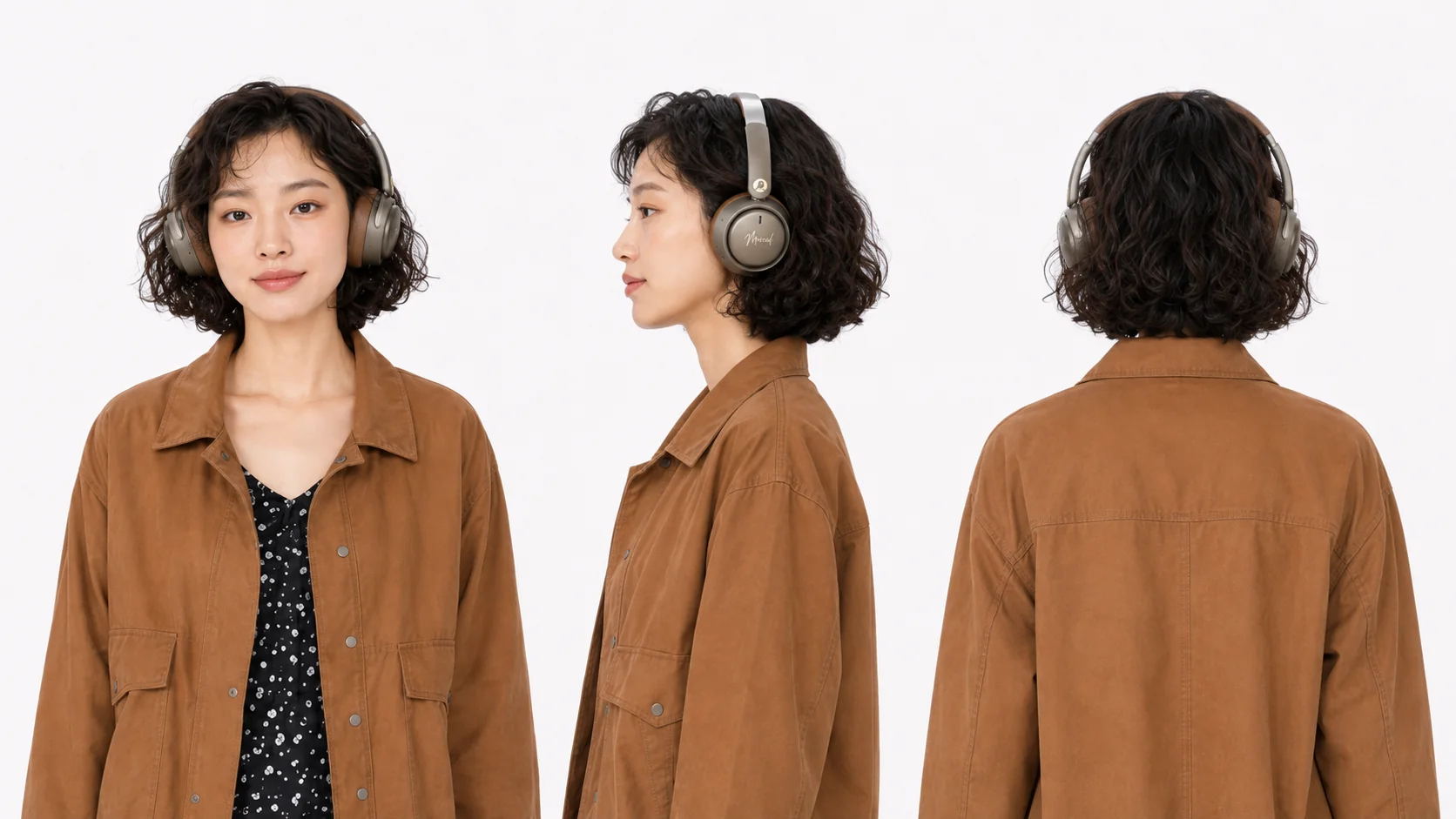 耳机广告服装三视图