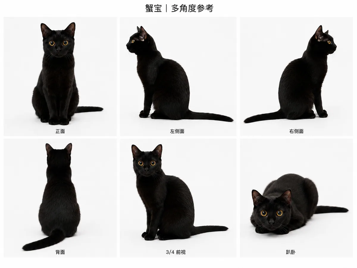 黑猫蟹宝的真实形象参考