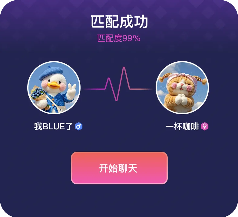 摘星匹配成功页